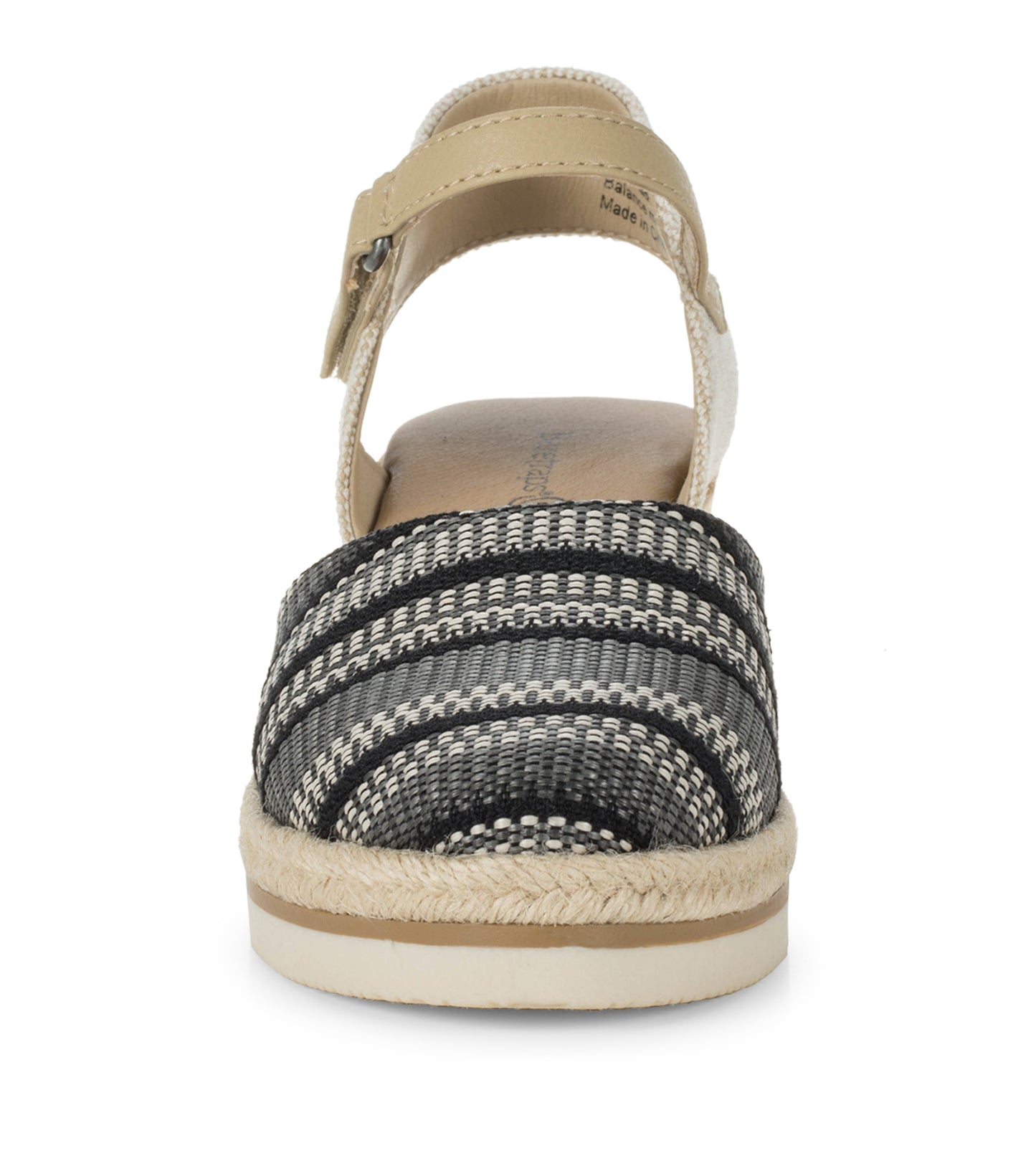 Baretraps Alycia Closed Toe Wedge Sandal Black Multi