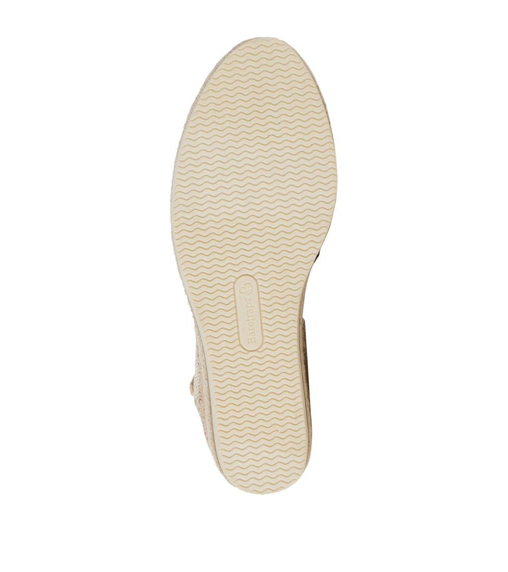 Baretraps Alycia Closed Toe Wedge Sandal Black Multi