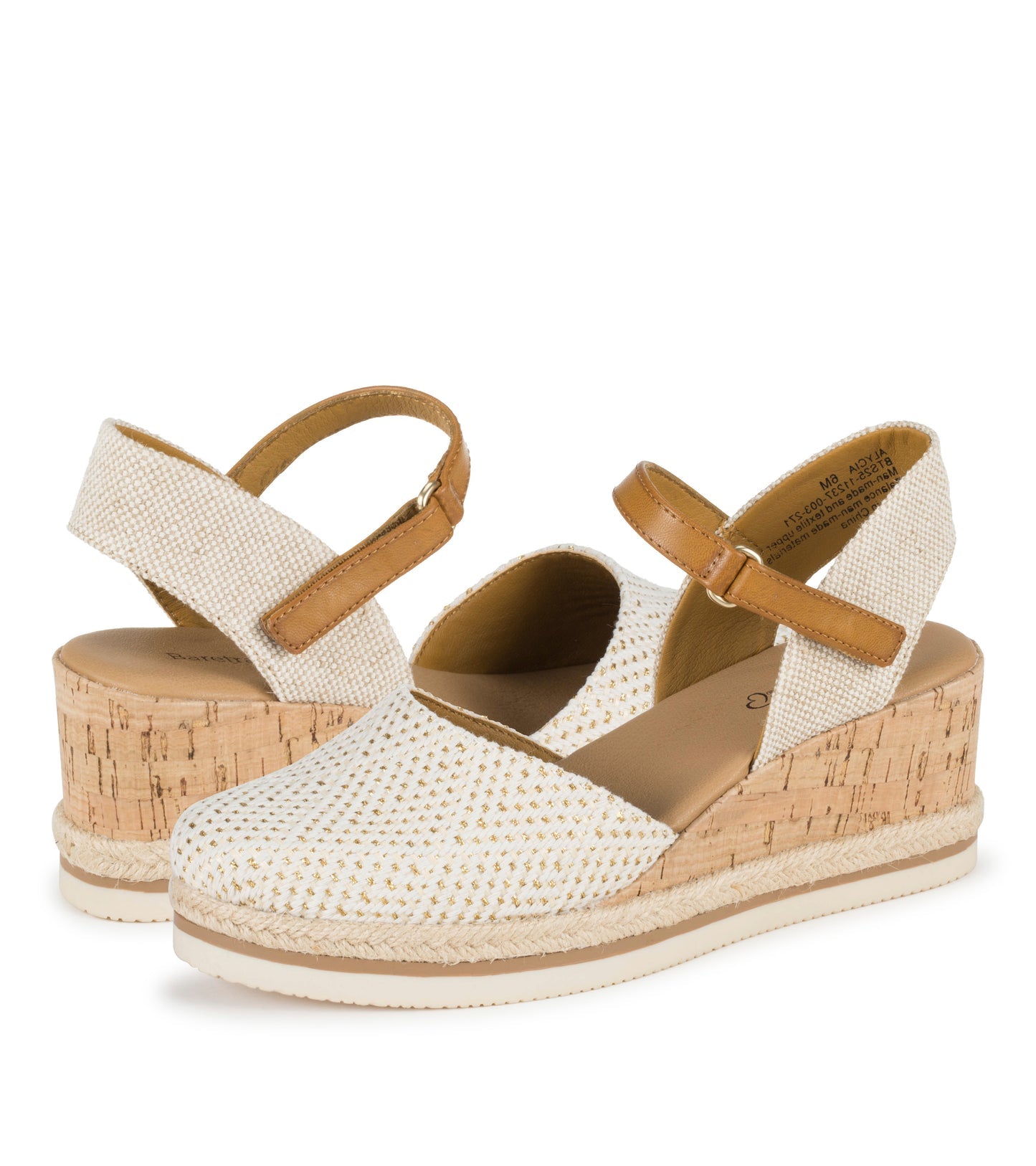 Baretraps Alycia Closed Toe Wedge Sandal Gold
