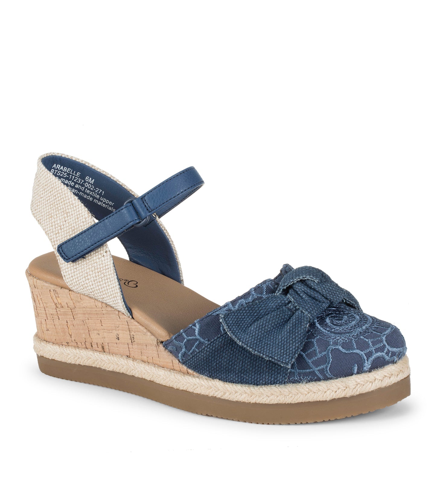 Baretraps Arabelle Closed Toe Wedge Sandal Denim