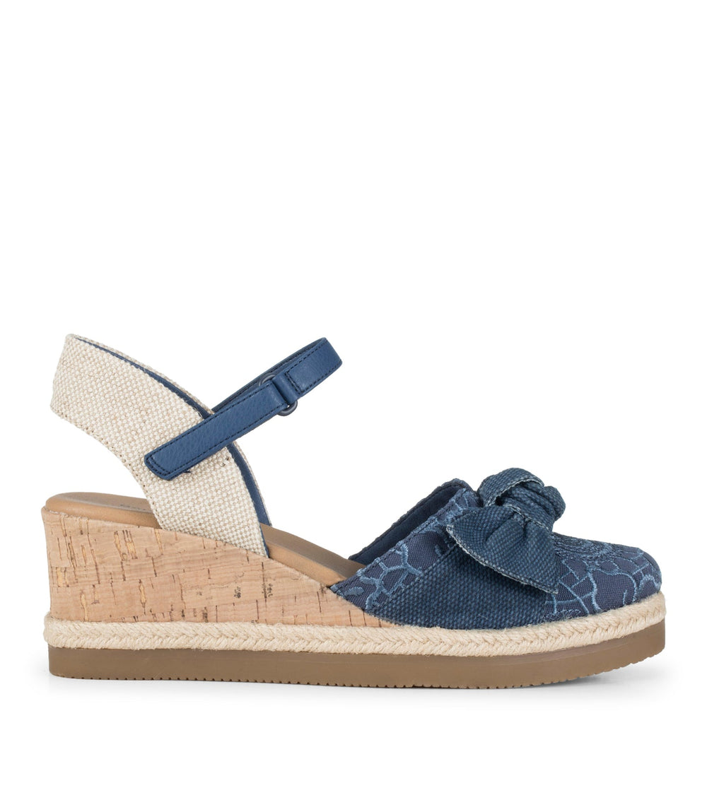 Baretraps Arabelle Closed Toe Wedge Sandal Denim