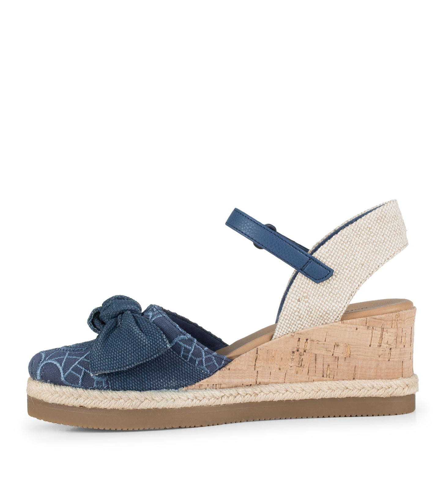 Baretraps Arabelle Closed Toe Wedge Sandal Denim
