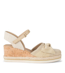 Baretraps Arabelle Closed Toe Wedge Sandal Light Gold