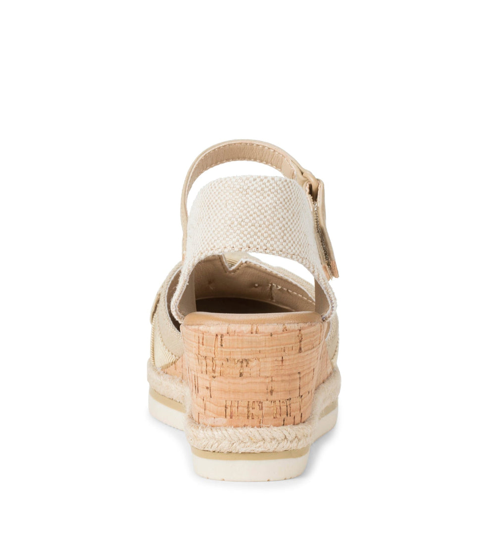 Baretraps Arabelle Closed Toe Wedge Sandal Light Gold