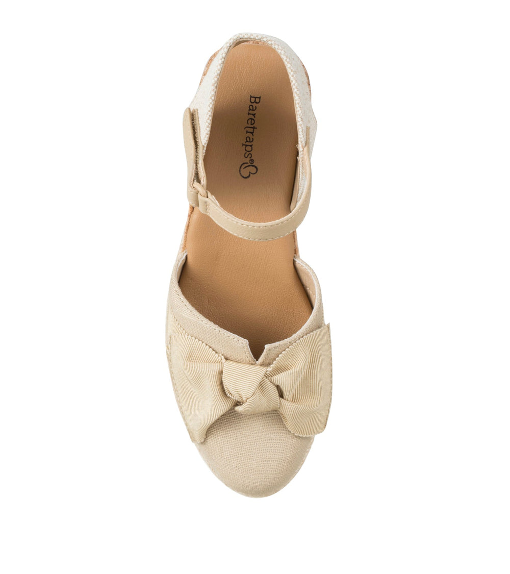 Baretraps Arabelle Closed Toe Wedge Sandal Light Gold