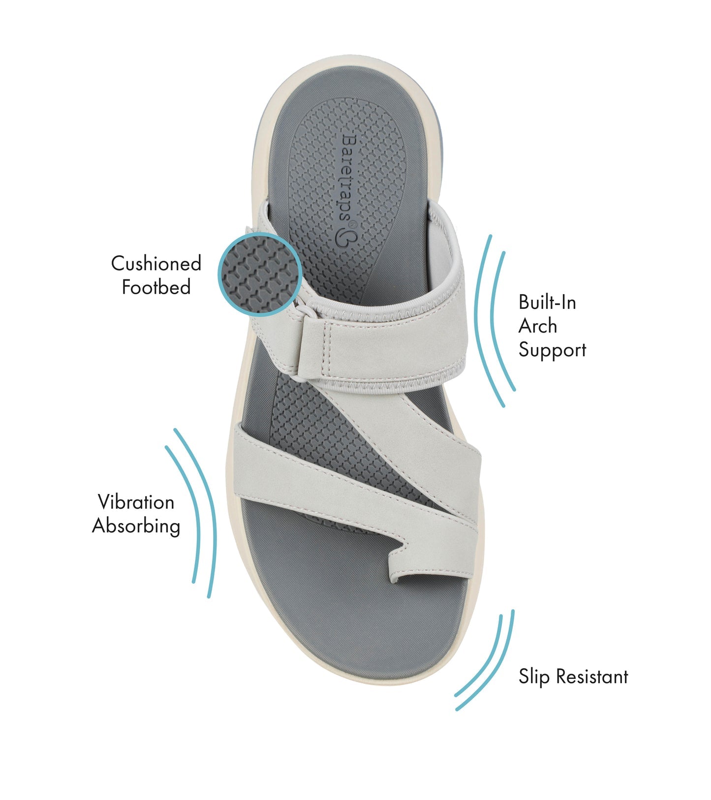 Baretraps Jordy Slide Sandal Light Steel