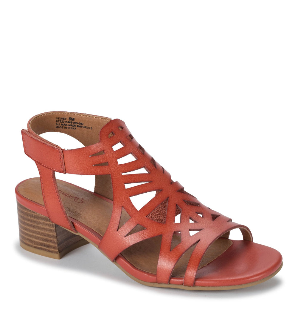Baretraps Velvet Block Heel Sandal Paprika