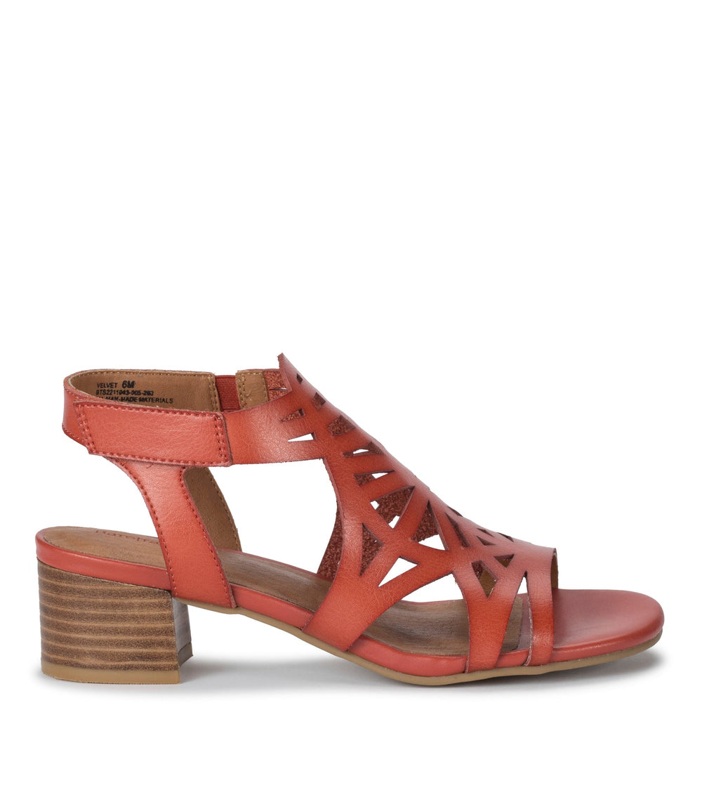 Baretraps Velvet Block Heel Sandal Paprika