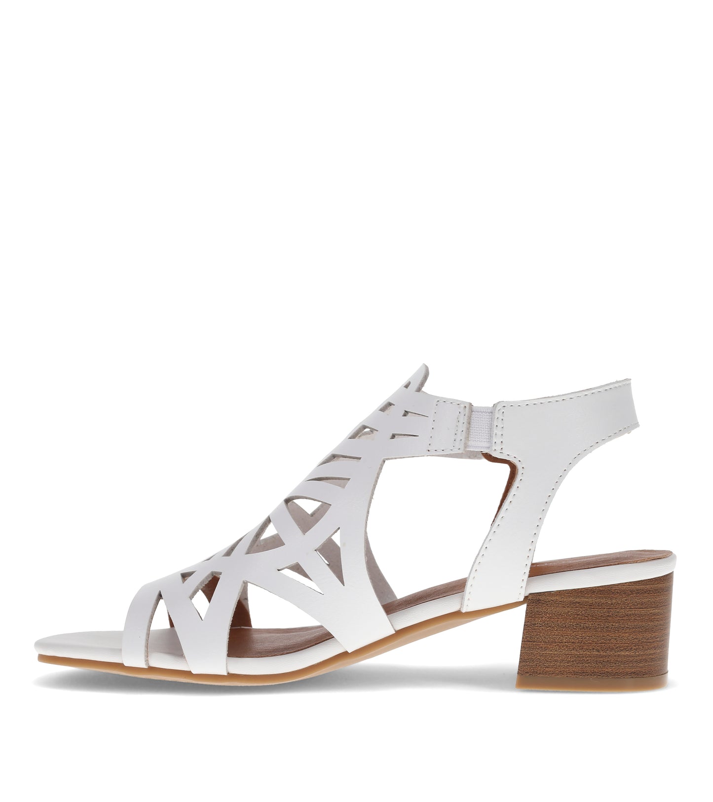 Baretraps Velvet Block Heel Sandal White