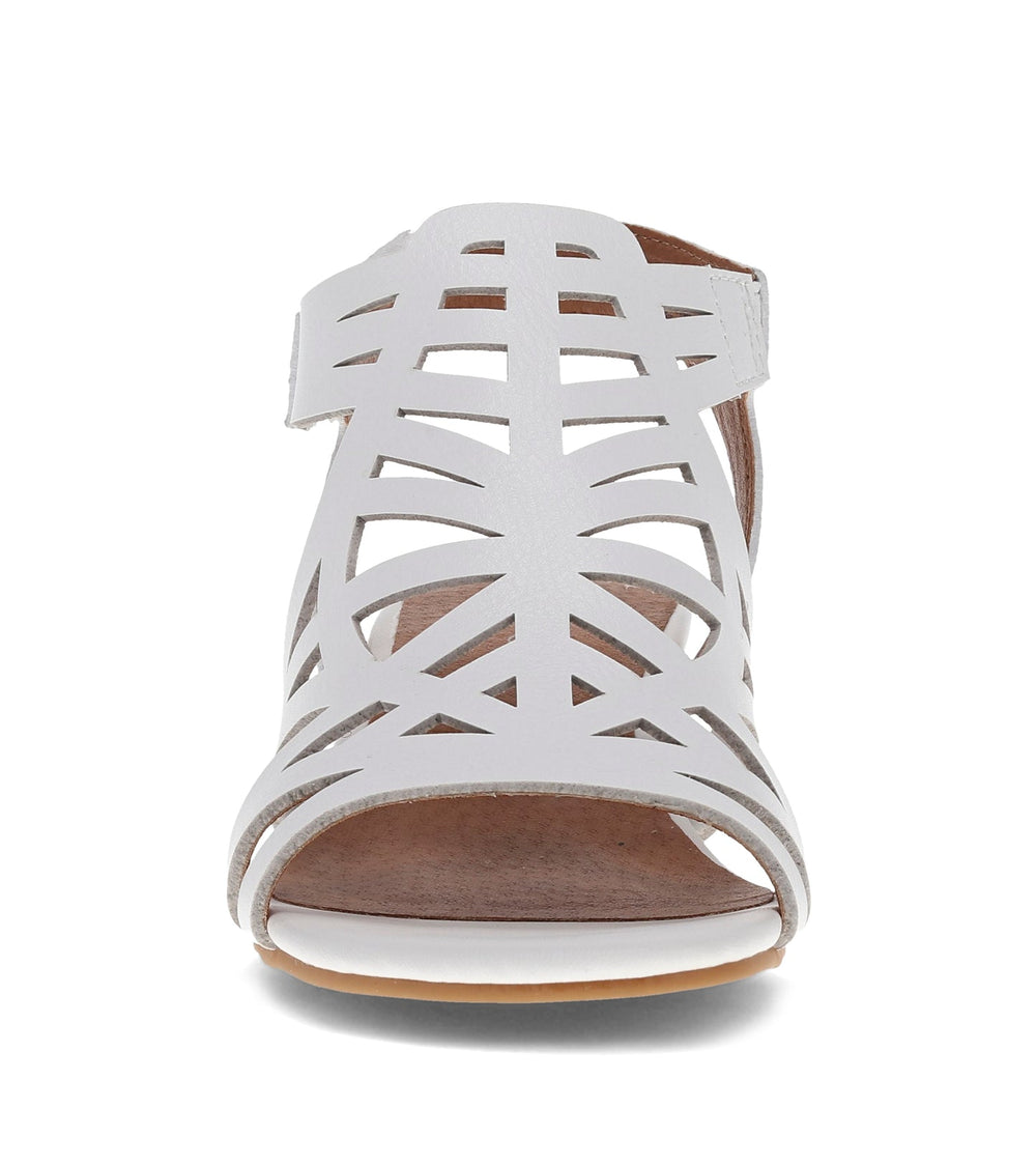 Baretraps Velvet Block Heel Sandal White