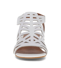 Baretraps Velvet Block Heel Sandal White