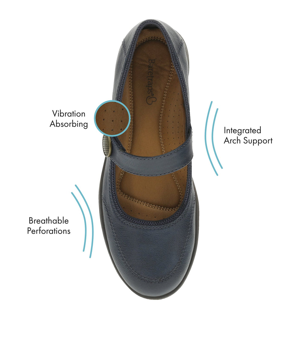 Baretraps Joesie Mary Jane Flat Dark Navy