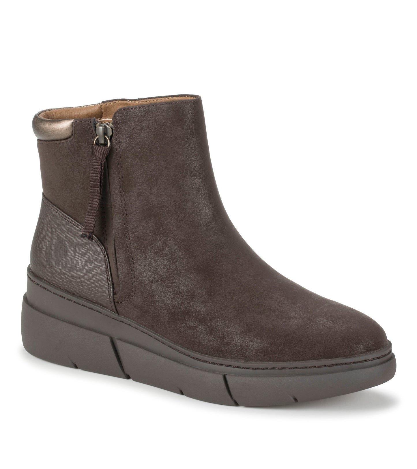 Baretraps Lakelyn Wedge Bootie Dark Brown