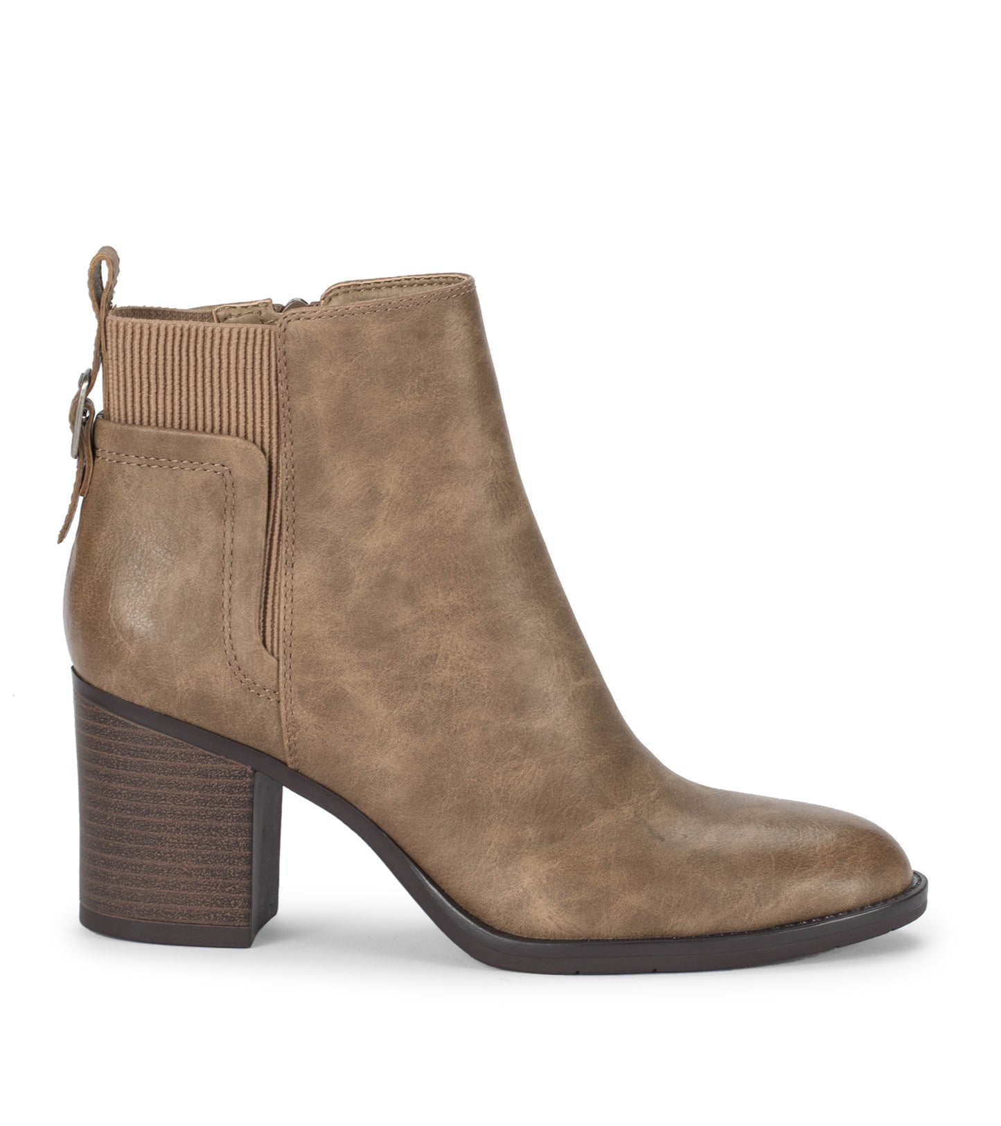 Baretraps Rhoslyn Block Heel Bootie Taupe