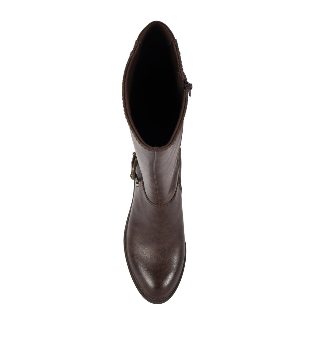 Baretraps Sasson Wide Calf Tall Boot Dark Brown