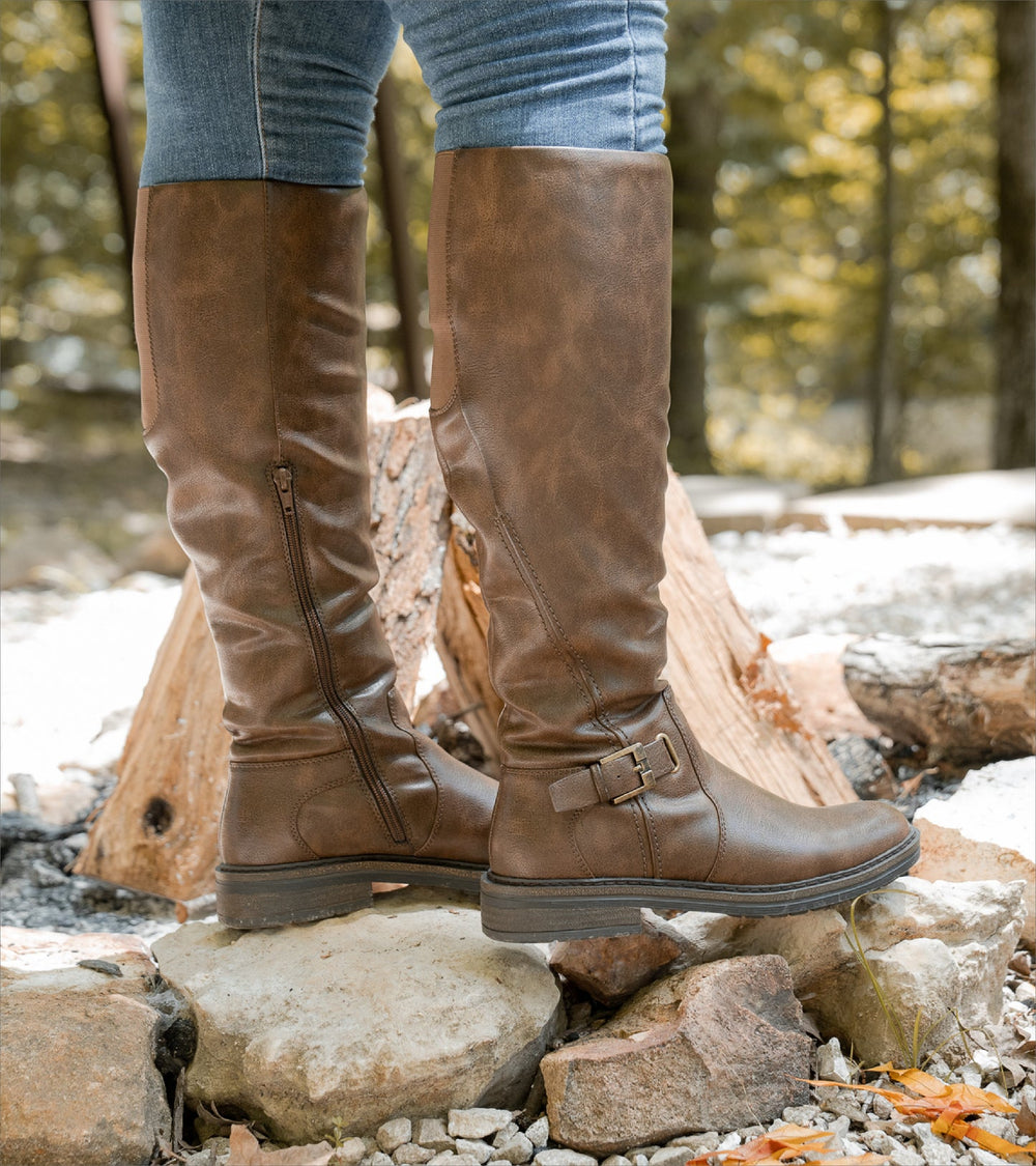 Baretraps Autumn Wide Calf Riding Boot Cognac