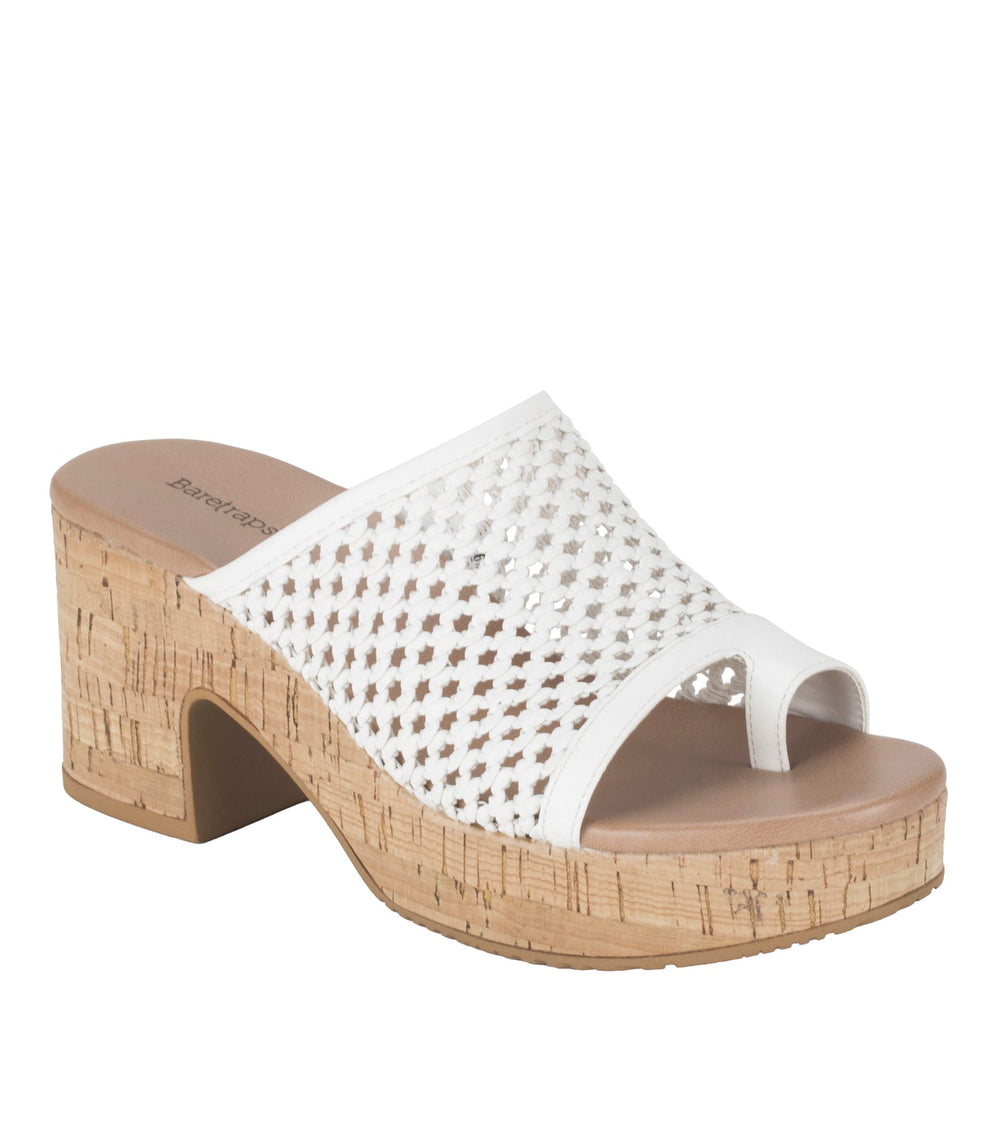 Baretraps Michaela Block Heel Sandal White