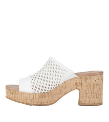 Baretraps Michaela Block Heel Sandal White