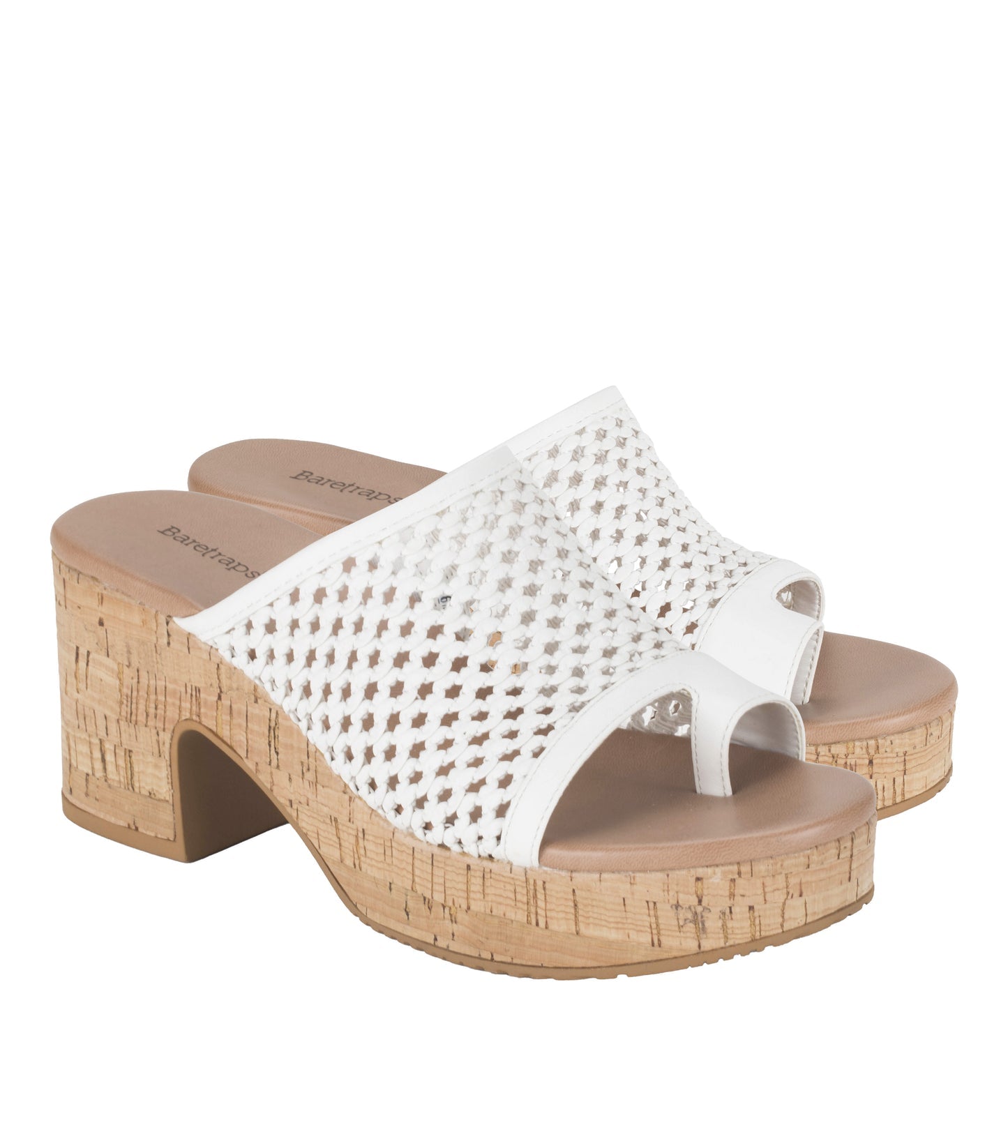Baretraps Michaela Block Heel Sandal White