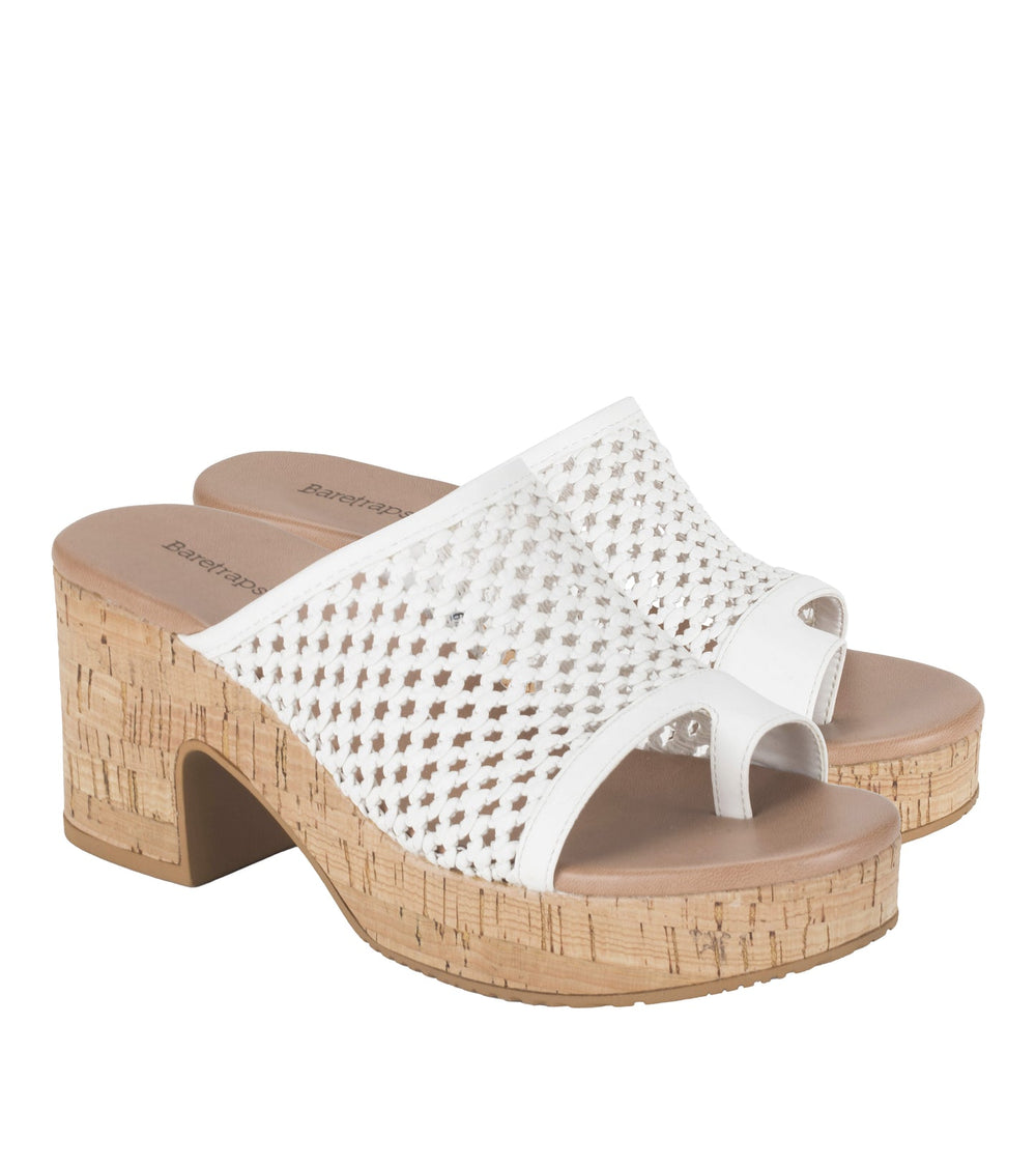 Baretraps Michaela Block Heel Sandal White
