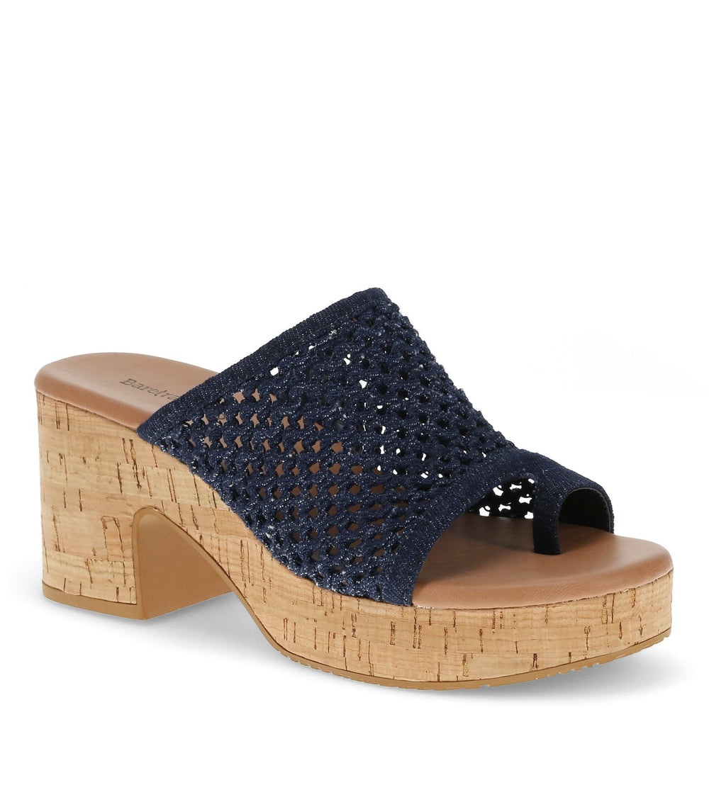 Baretraps Michaela Block Heel Sandal Dark Denim