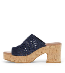 Baretraps Michaela Block Heel Sandal Dark Denim