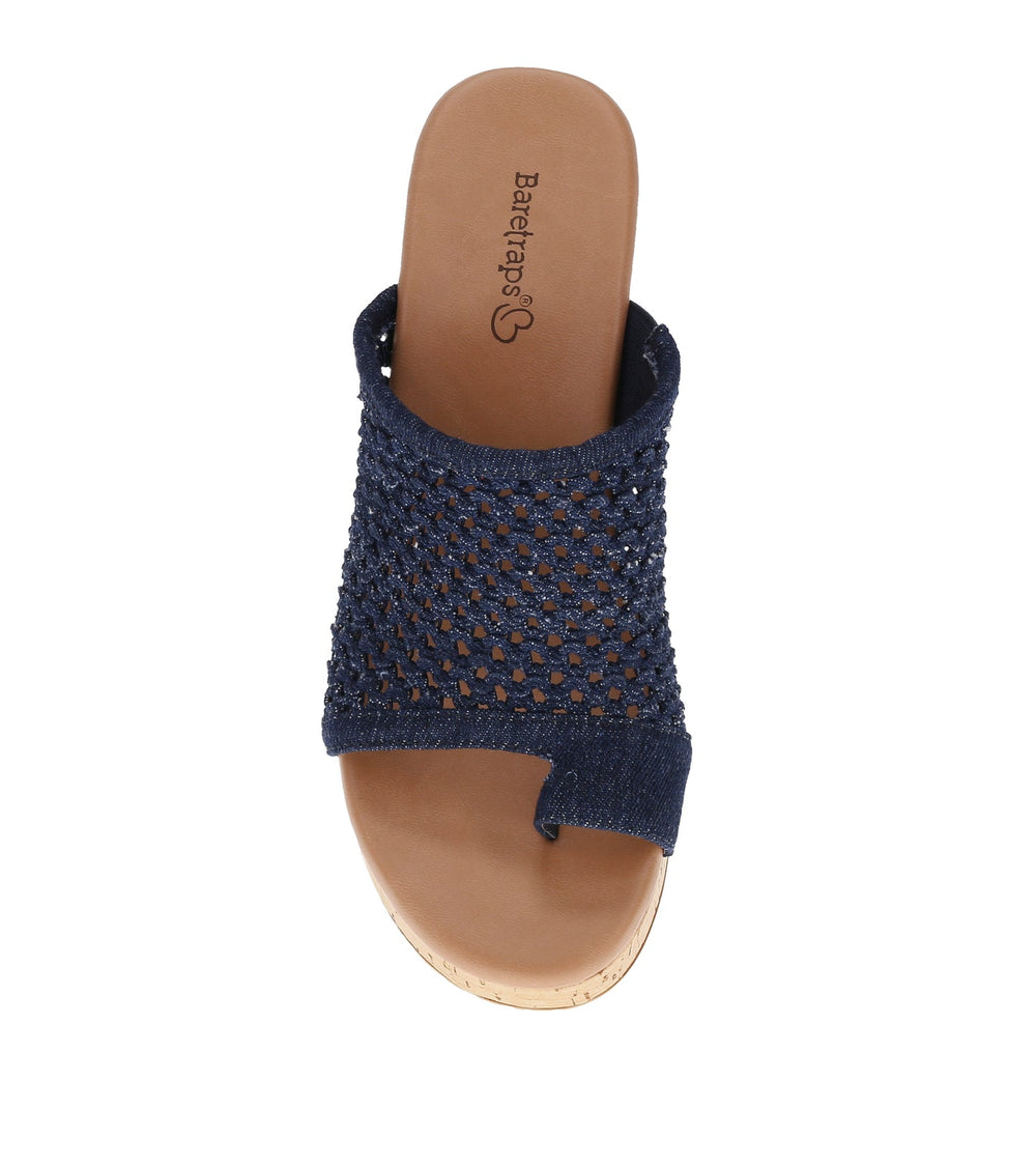 Baretraps Michaela Block Heel Sandal Dark Denim