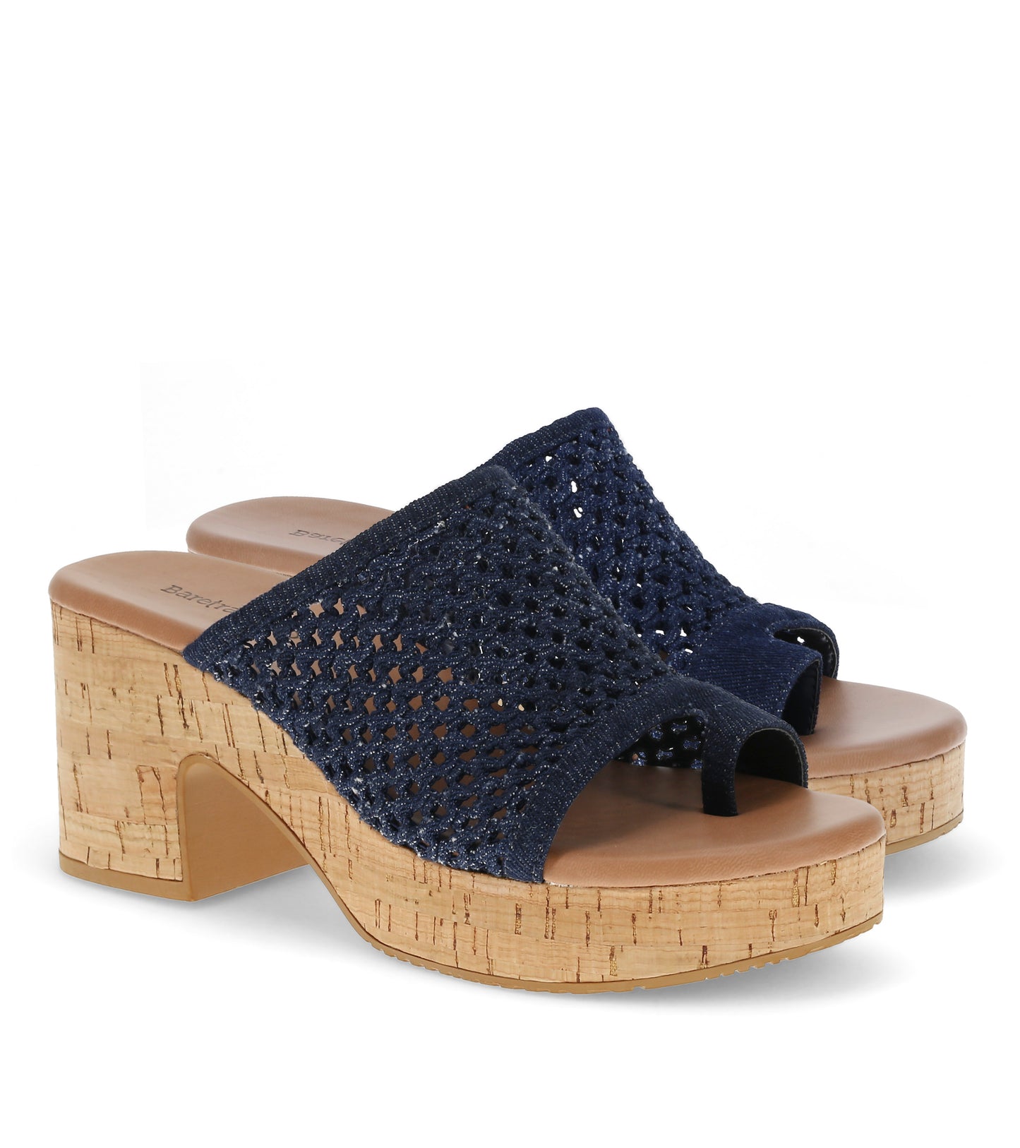 Baretraps Michaela Block Heel Sandal Dark Denim