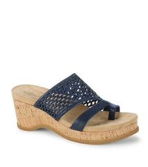 Baretraps Cherish Wedge Sandal Navy Blue