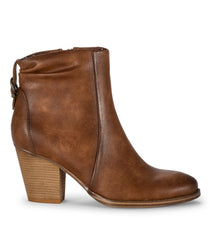 Baretraps Charee Block Heel Bootie Brush Brown