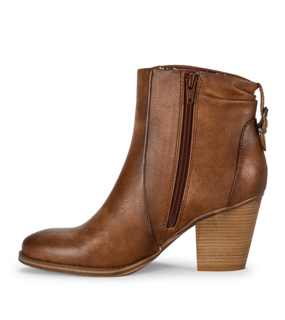 Baretraps Charee Block Heel Bootie Brush Brown