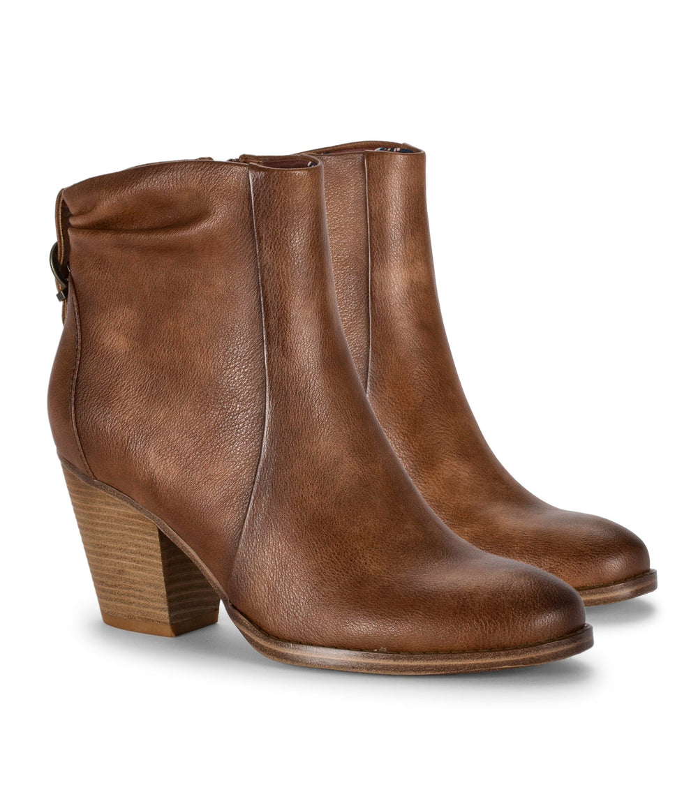 Baretraps Charee Block Heel Bootie Brush Brown
