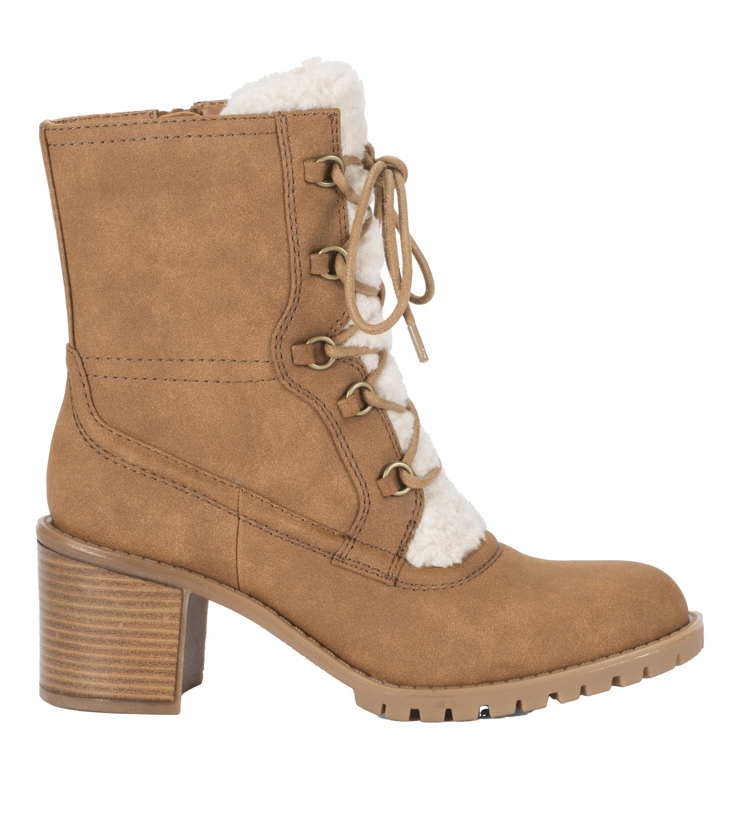 Baretraps Hadlee Lace Up Bootie Cognac
