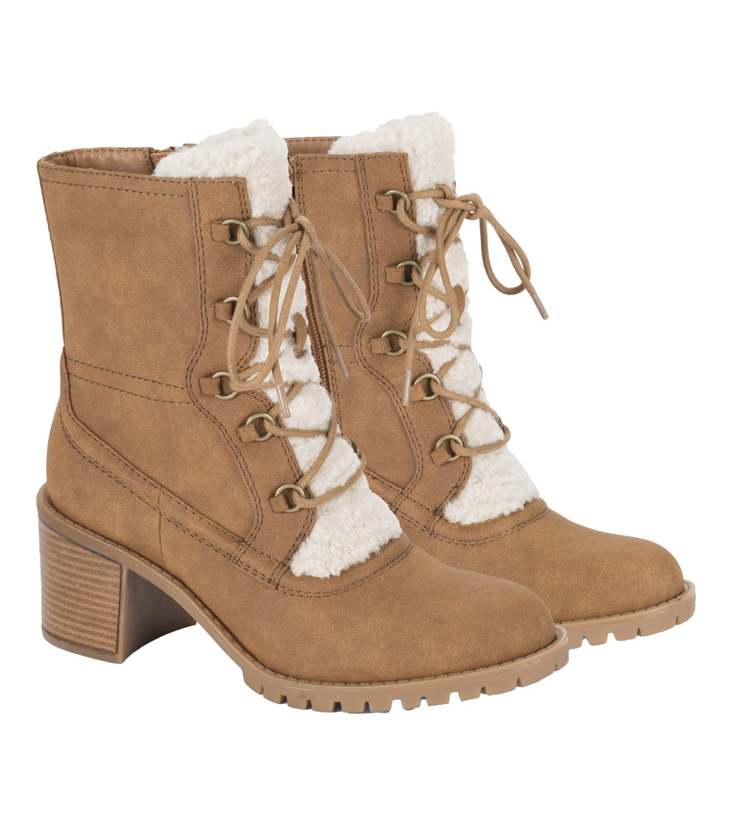 Baretraps Hadlee Lace Up Bootie Cognac