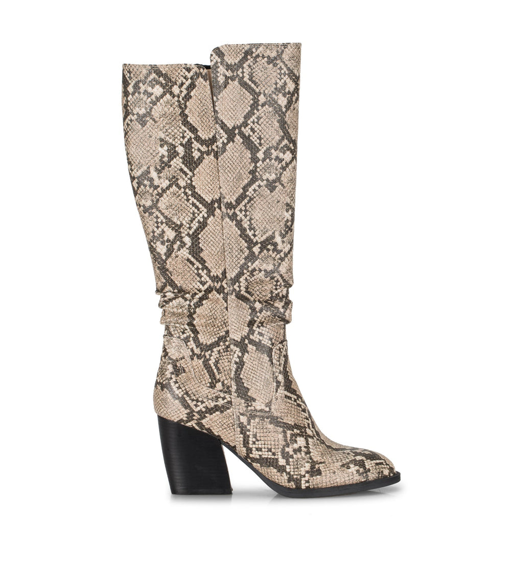 Baretraps Lilly Tall Boot Natural Snake