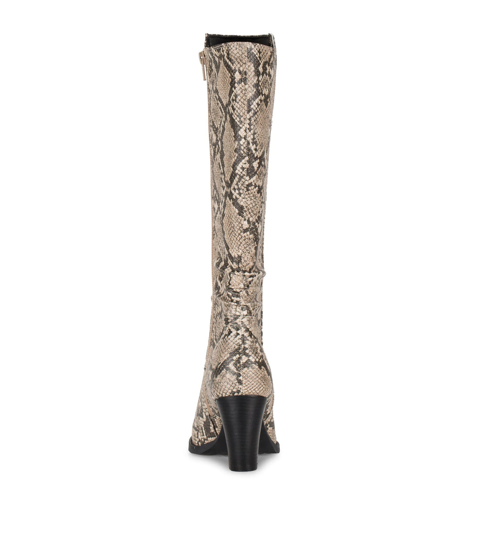 Baretraps Lilly Tall Boot Natural Snake