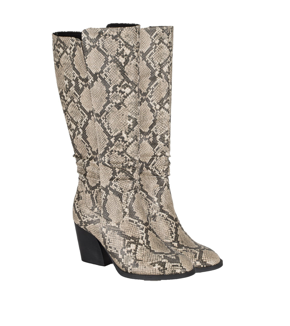 Baretraps Lilly Tall Boot Natural Snake