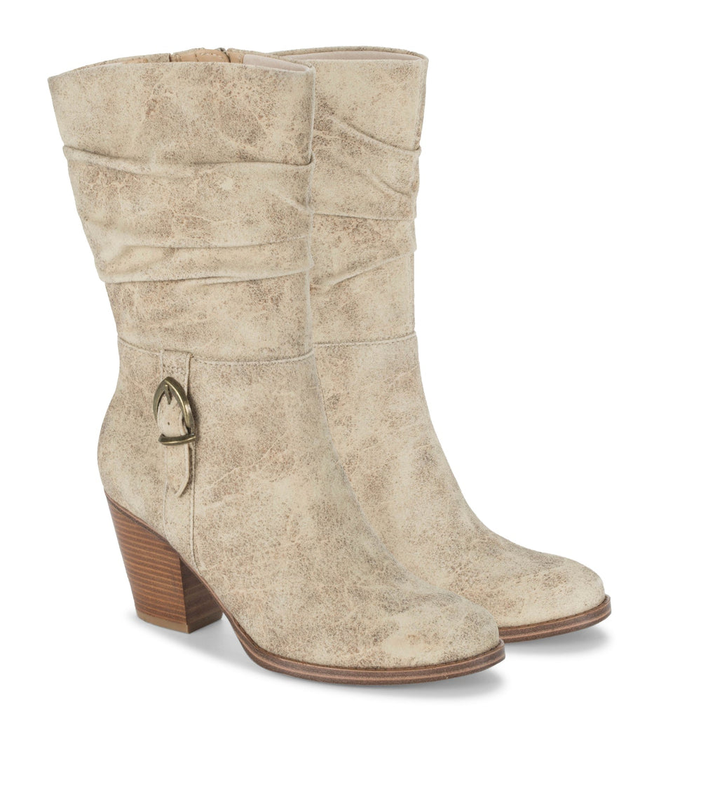 Baretraps Cheyenne Mid Calf Boot Cream