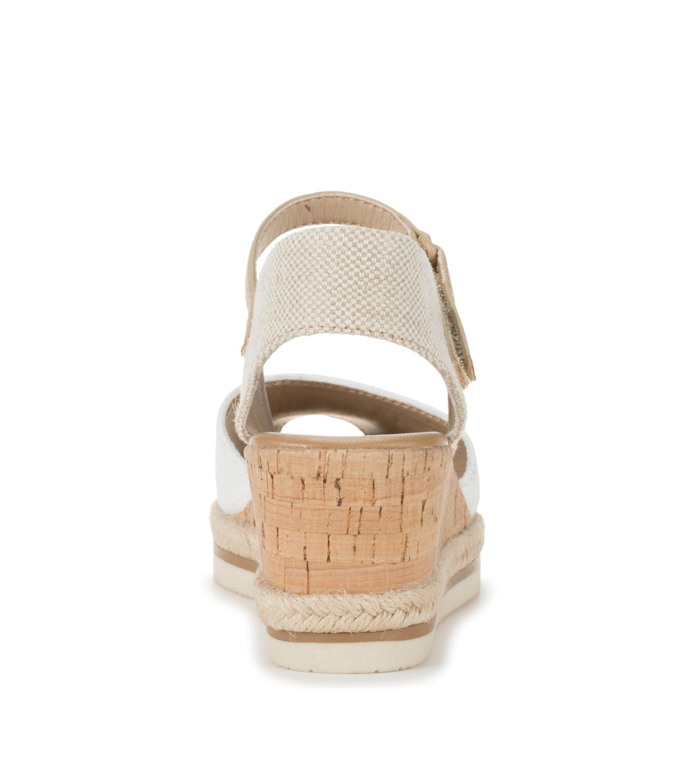 Baretraps Acadia Peep Toe Wedge Sandal White