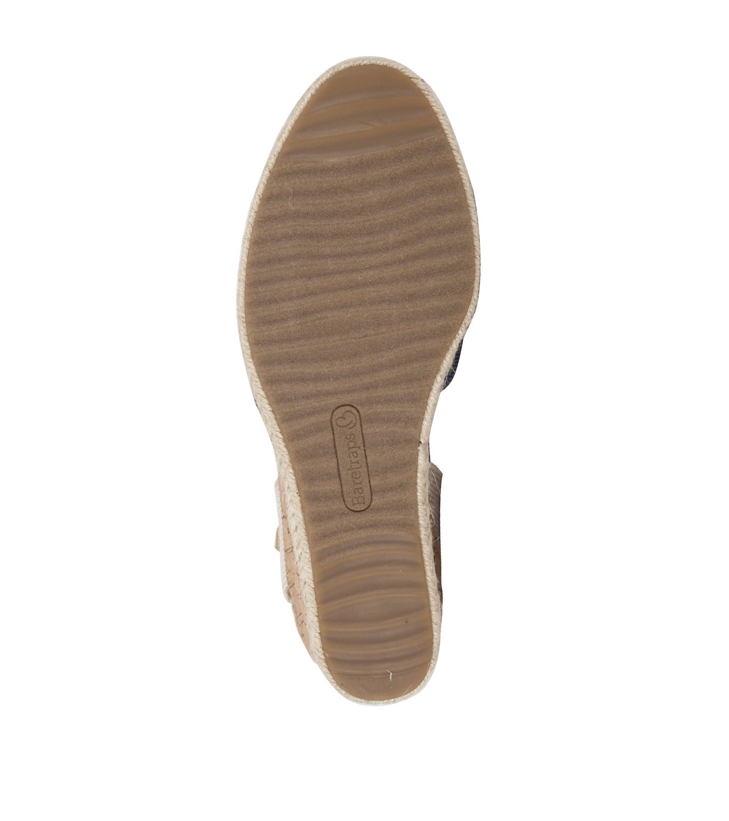 Baretraps Ocean Closed Toe Wedge Sandal Navy Blue Canvas