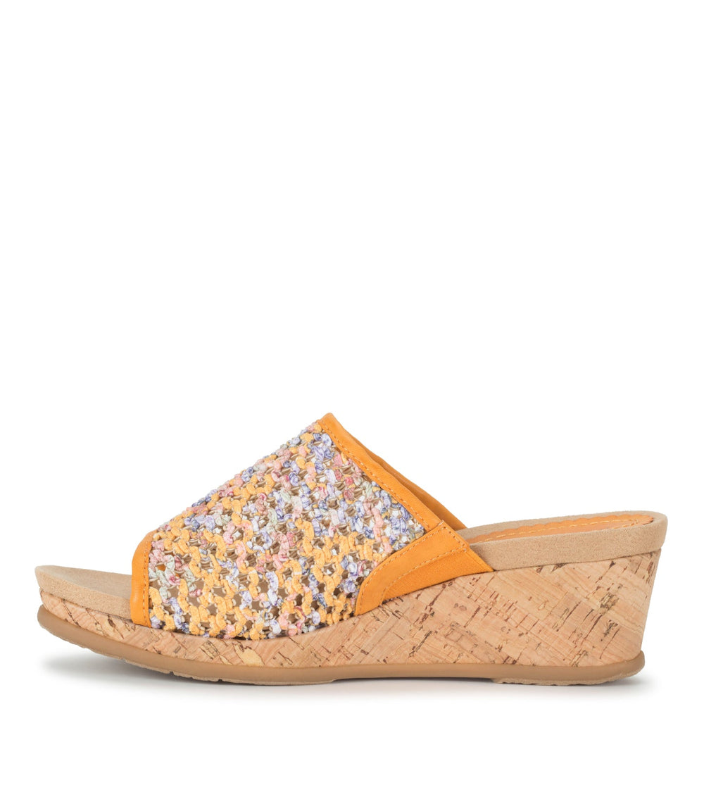 Baretraps Flossey Wedge Slide Sandal Sun Multi Floral