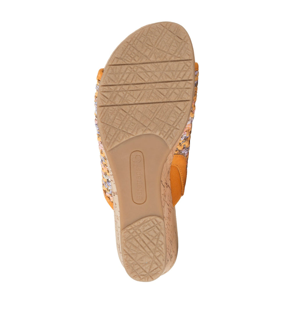 Baretraps Flossey Wedge Slide Sandal Sun Multi Floral