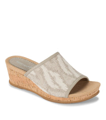 Baretraps Flossey Wedge Slide Sandal Natural Ikat
