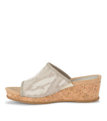 Baretraps Flossey Wedge Slide Sandal Natural Ikat