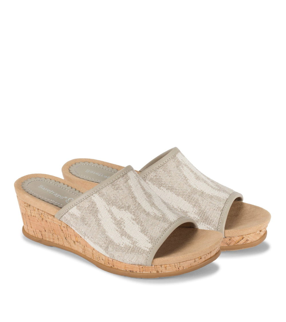 Baretraps Flossey Wedge Slide Sandal Natural Ikat