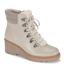 Baretraps Nasha Lace Up Wedge Bootie Taupe