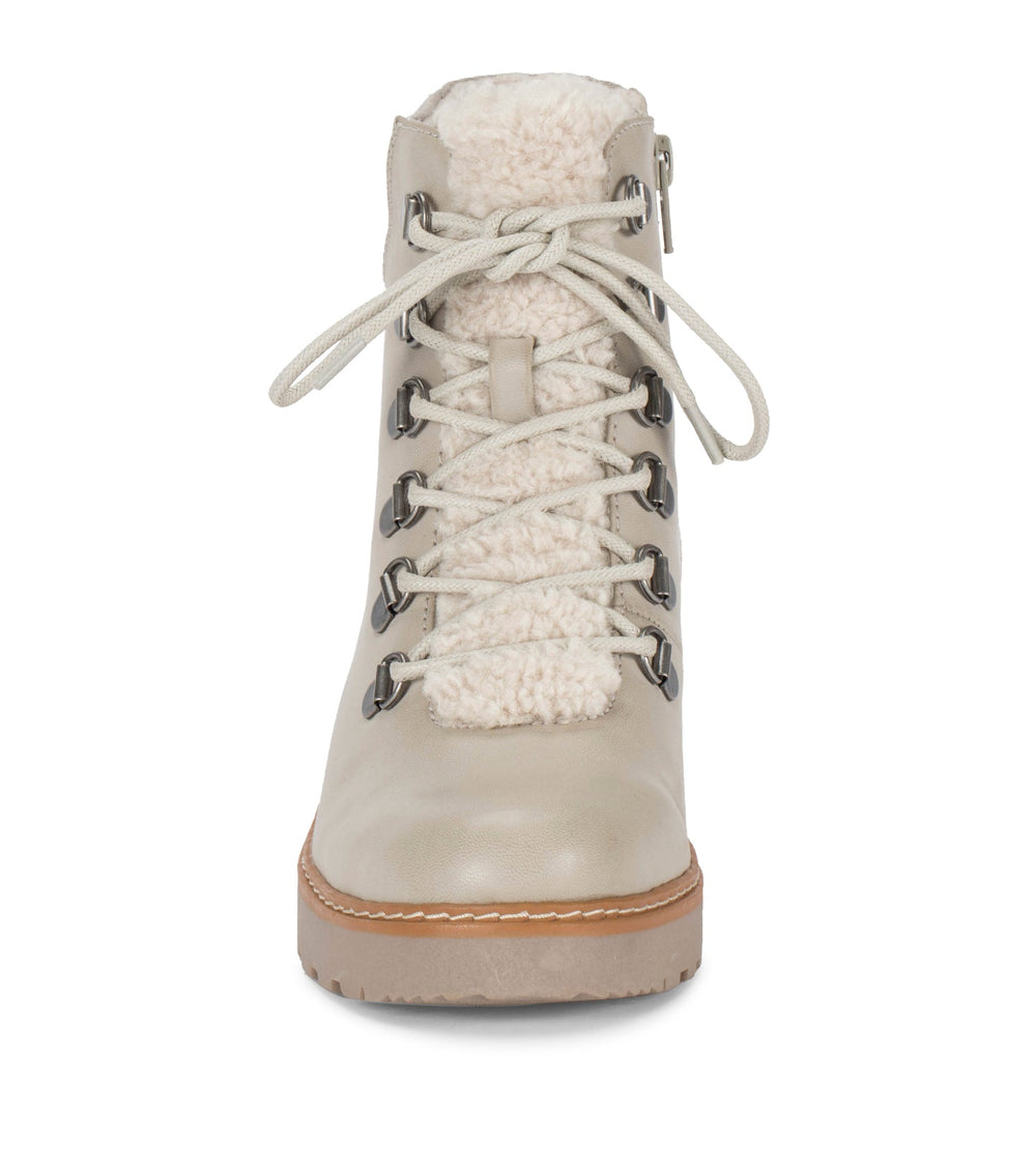 Baretraps Nasha Lace Up Wedge Bootie Taupe