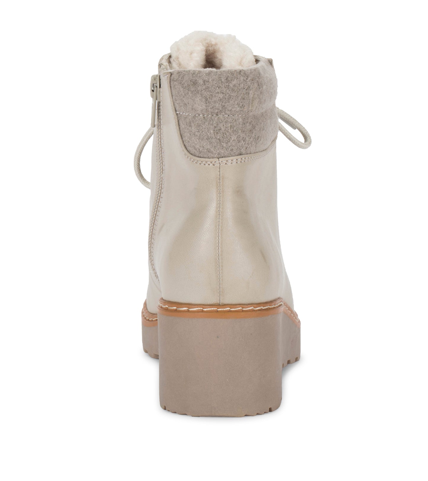 Baretraps Nasha Lace Up Wedge Bootie Taupe