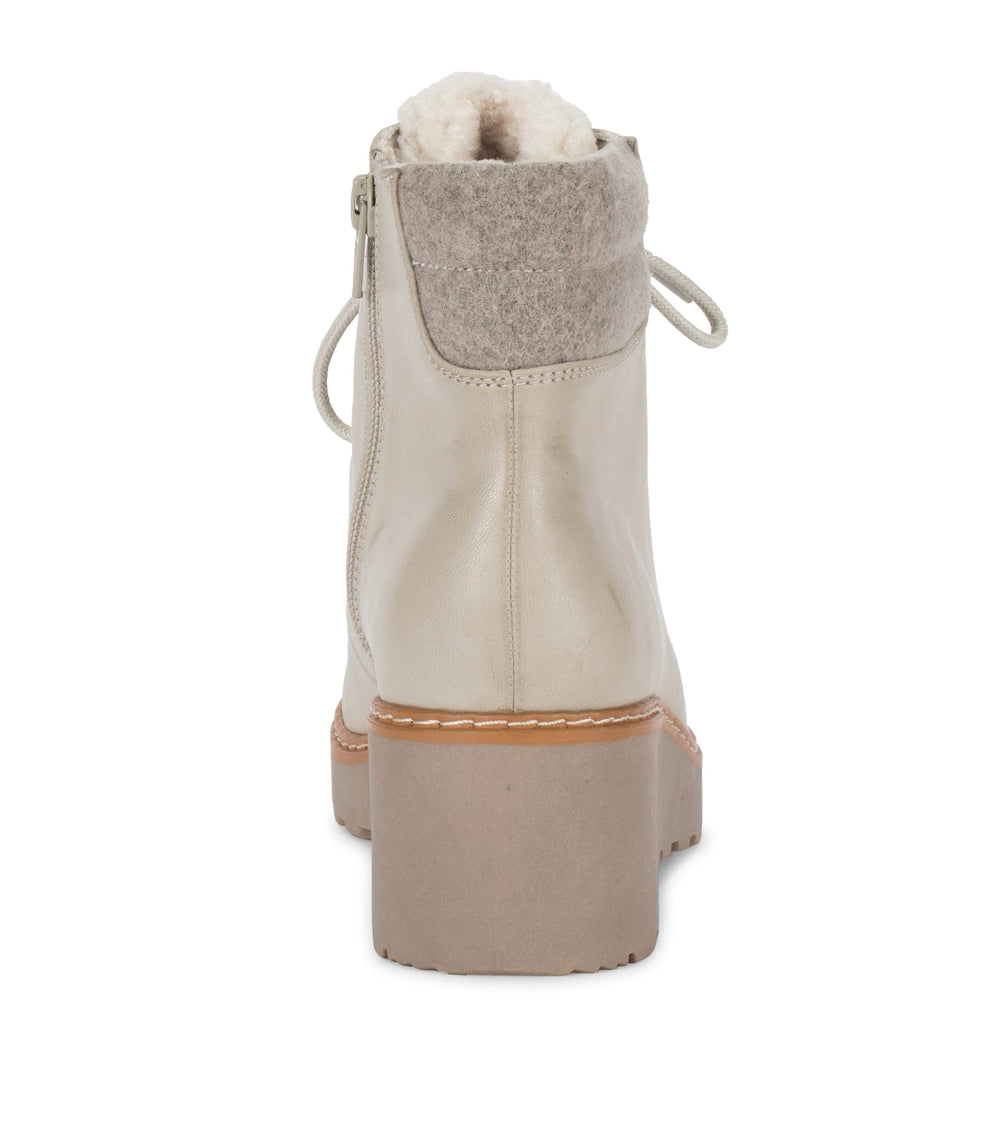 Baretraps Nasha Lace Up Wedge Bootie Taupe