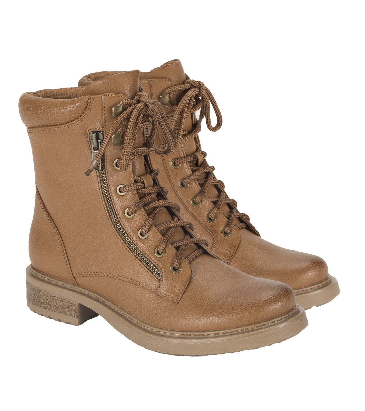 Baretraps Holden Lace Up Bootie Dark Cognac